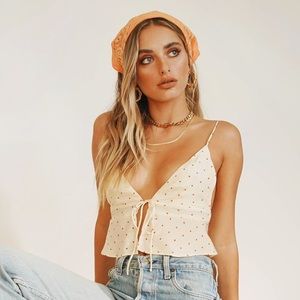 NWT Verge Girl Tie Front Top